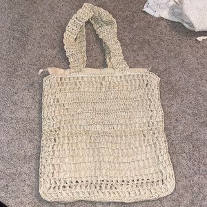 Crotchet/straw beach bag NWOT
